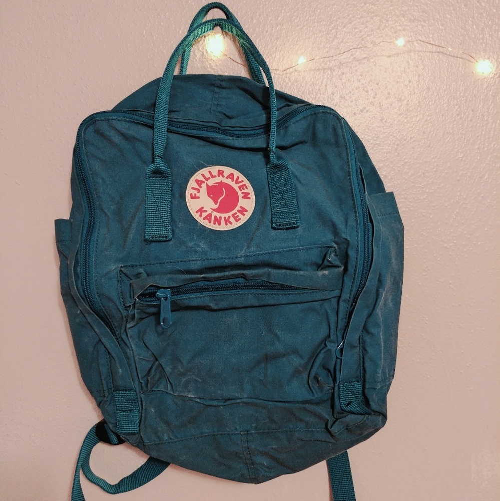 Fjallraven Kanken teal backpack