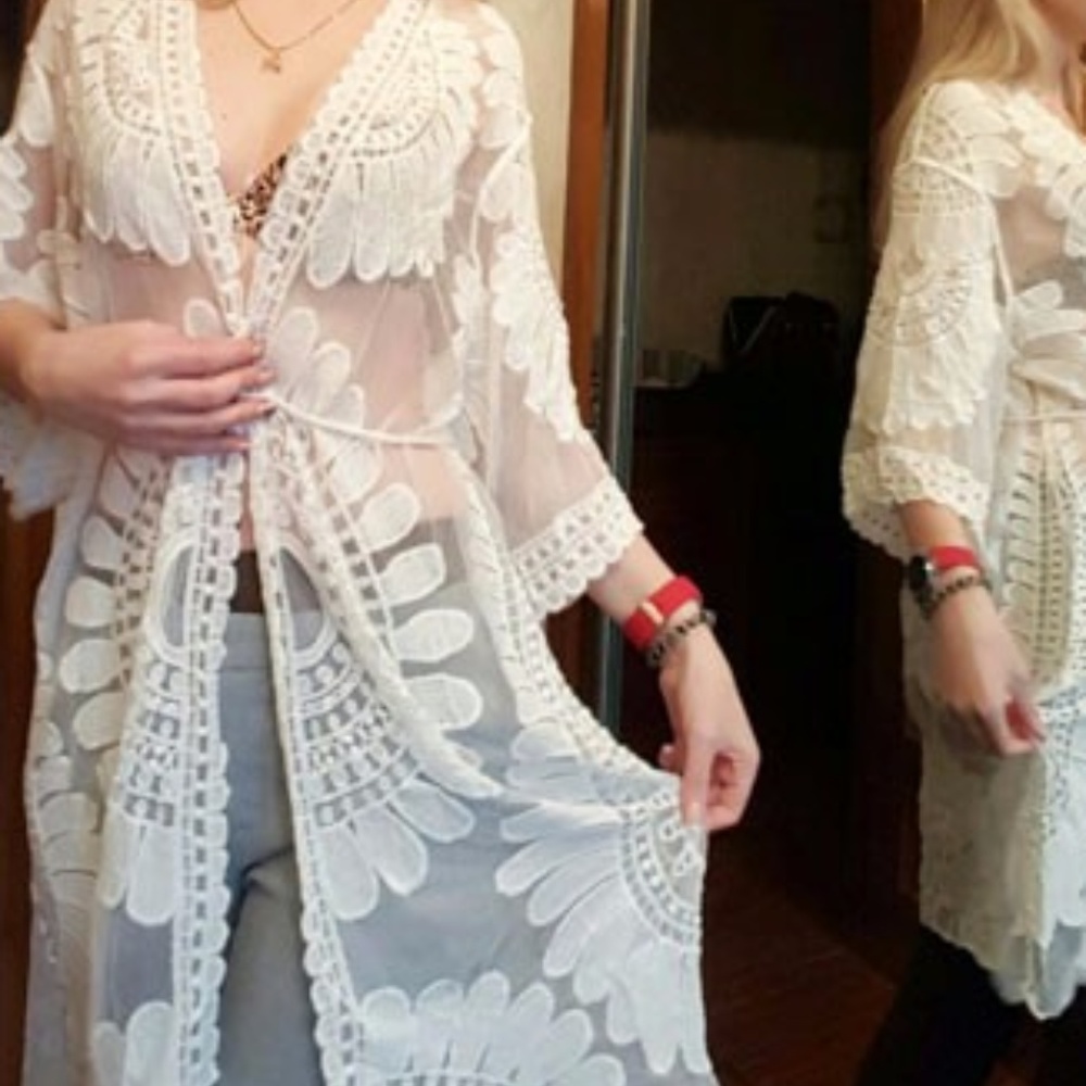 FLORAL KIMONO BIKINI COVER UP