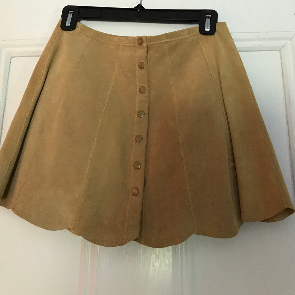 Reformation suede mini skirt