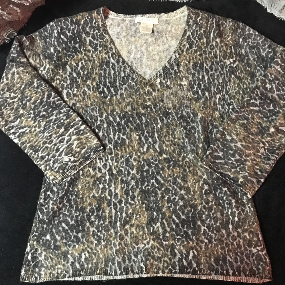 Fuzzy Cheetah Print Sweater