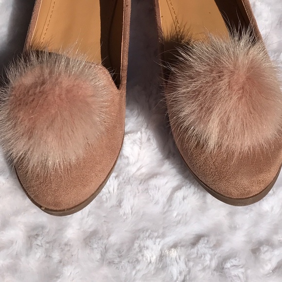•new• 🍂FALL BLUSH POM POM ACCENT FLATS - Picture 3 of 6