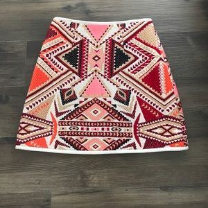 Topshop Aztec print mini skirt