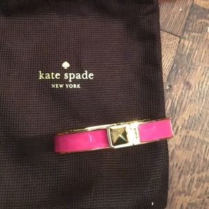 Kate Spade Hinged Bangle - hot bright pink