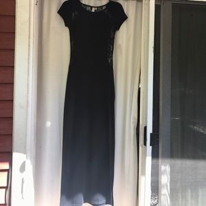 Black Lacy Maxi Dress