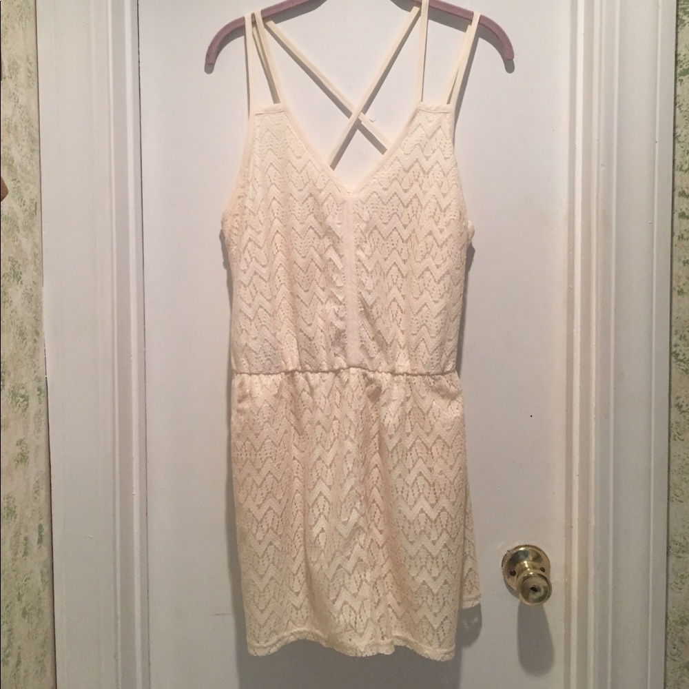Cream Lace Romper