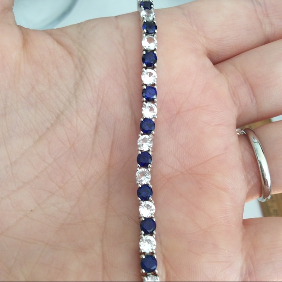 Sapphire Bracelet in Sterling Silver - Picture 3 of 8