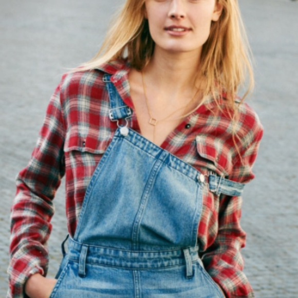 New Madewell Fairfax plaid flannel check top Jcrew - Picture 4 of 5