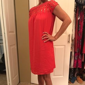 Max Studio cut out Shift Dress Coral Small