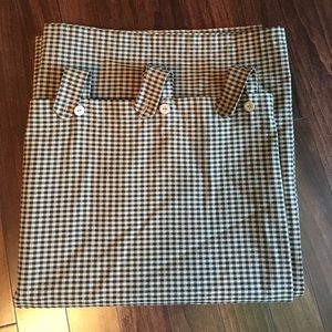 Longaberger Khaki Check Shower Curtain