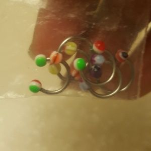 Set of 6 septum rings, 16G, 5/16"