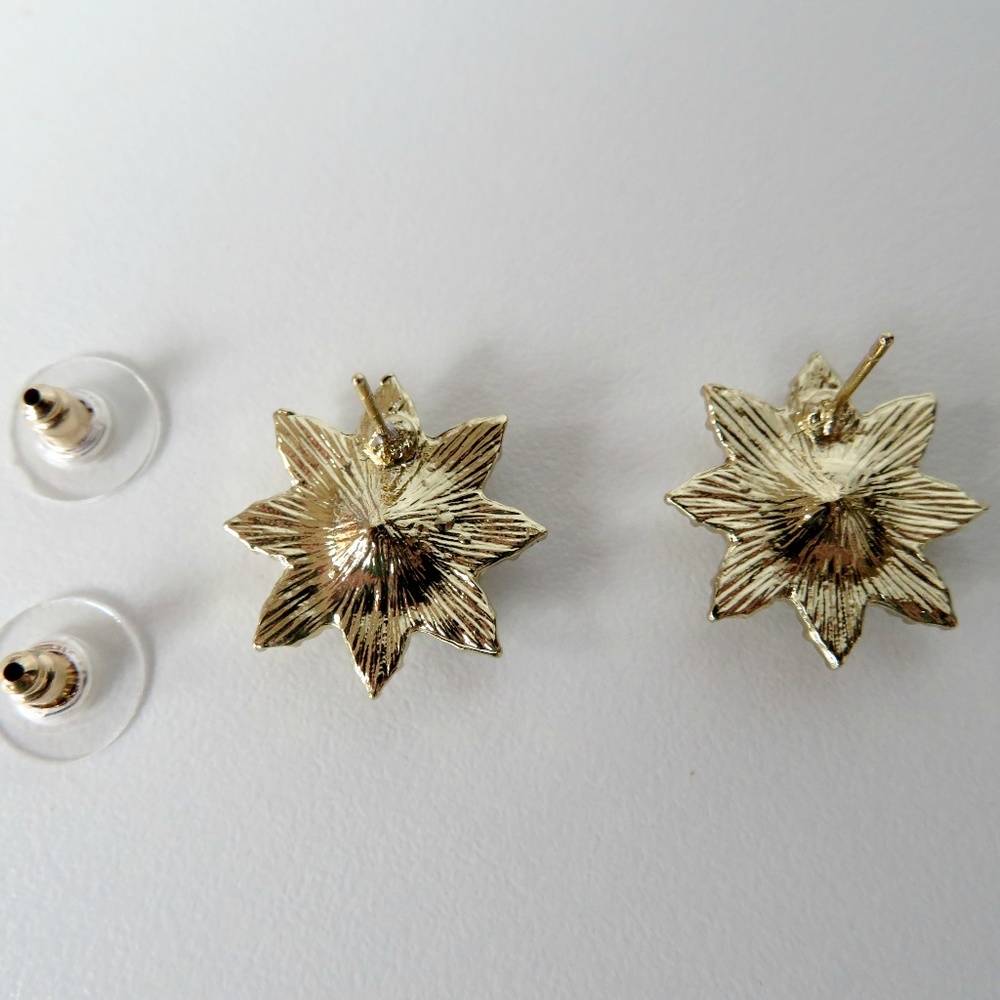 "Starburst" Statement Earrings | Purple - Picture 3 of 3