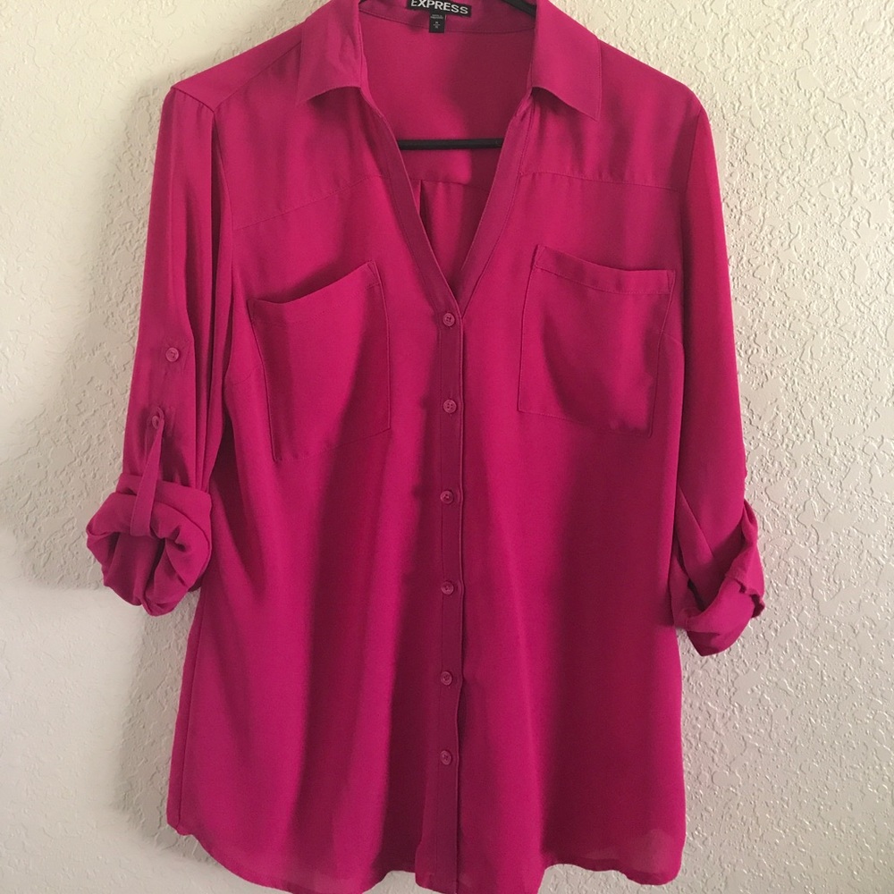 Express Portofino Button Up Top