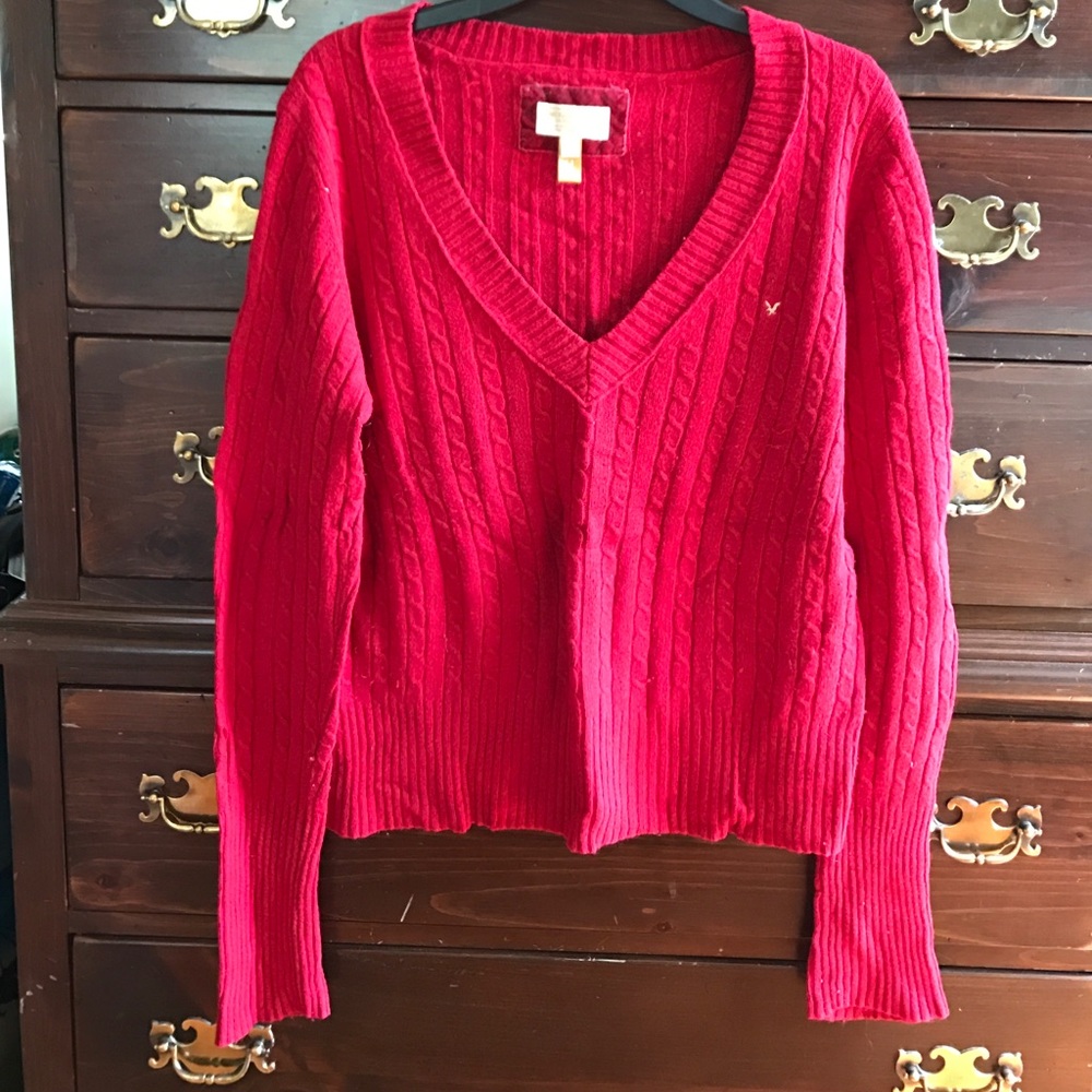 Red AE sweater