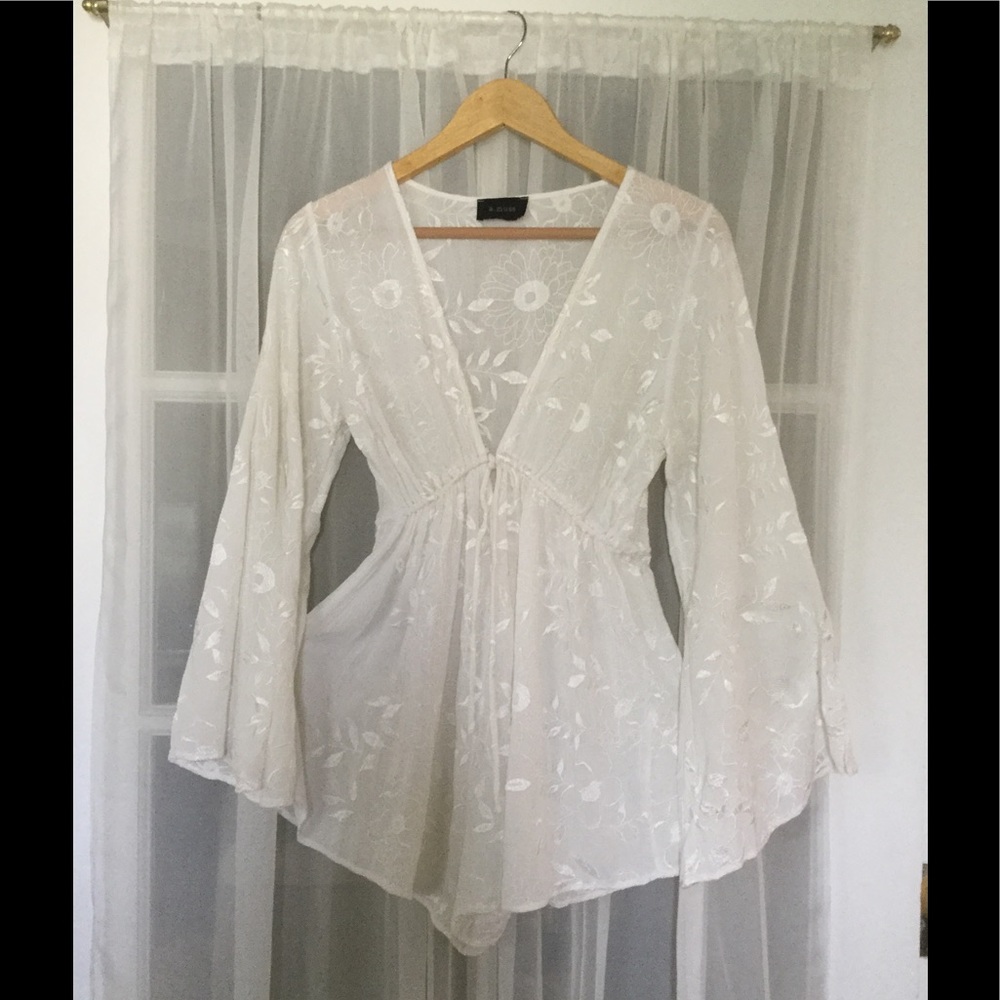 White long sleeve romper