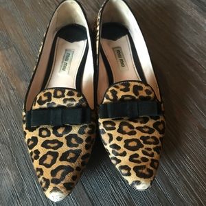 Miu Miu Leopard Flats