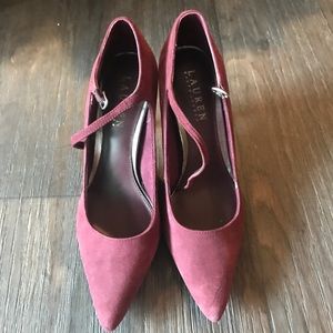Lauren Ralph Lauren Burgundy heels