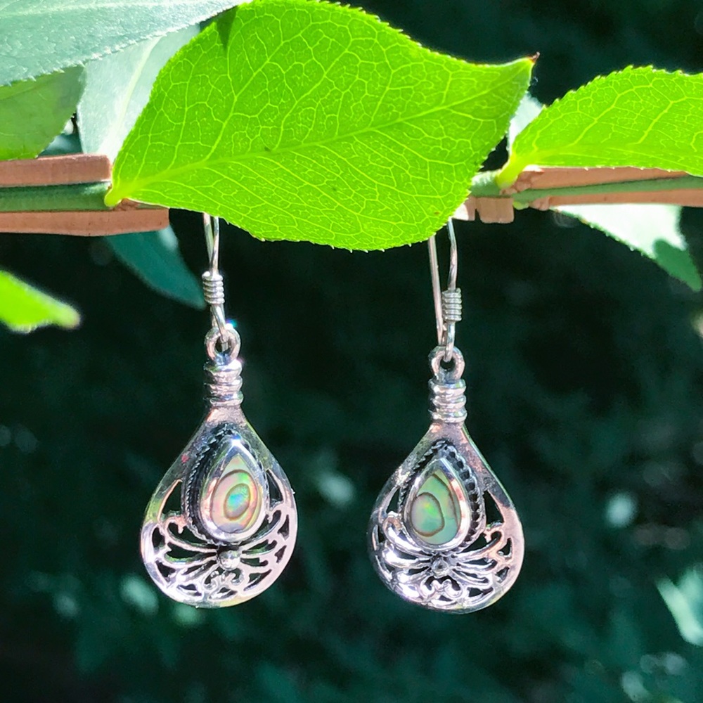 VTG Abalone Sterling Silver Earrings