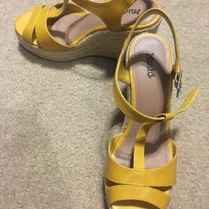 Platform wedges in a fun summer color!