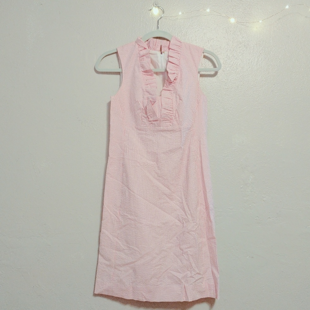 Lilly Pulitzer Adeline pink seersucker dress size0