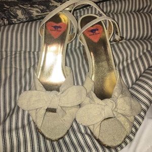 Brand New Beige/Gold wedges