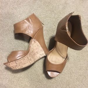 Nude platform wedges match Everything!!!!