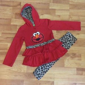 Elmo hoodie w/ leggings