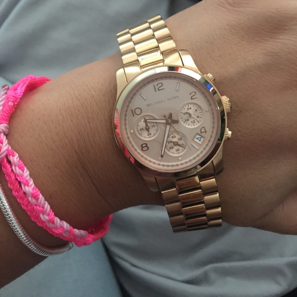 Michael Kors over sized watch rose gold