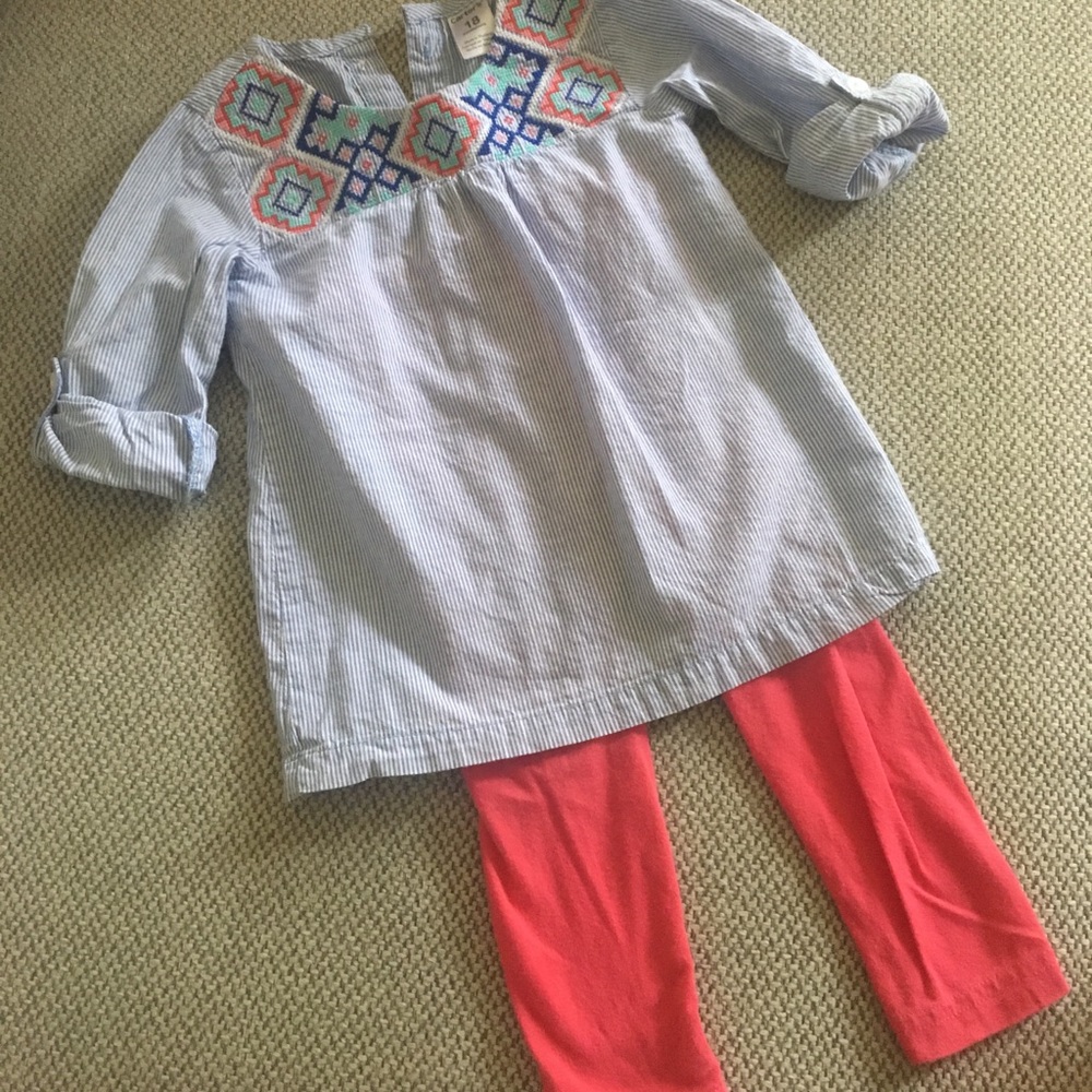Carter's baby girls play set, top + leggings