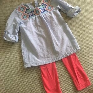 Carter's baby girls play set, top + leggings