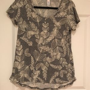 LLR- XXS Classic T//Grey Nature Print- NWOT