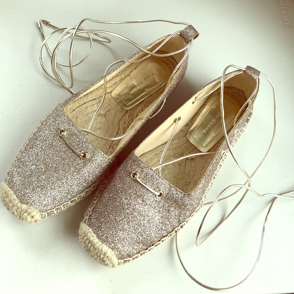 Zara Metallic Espadrilles