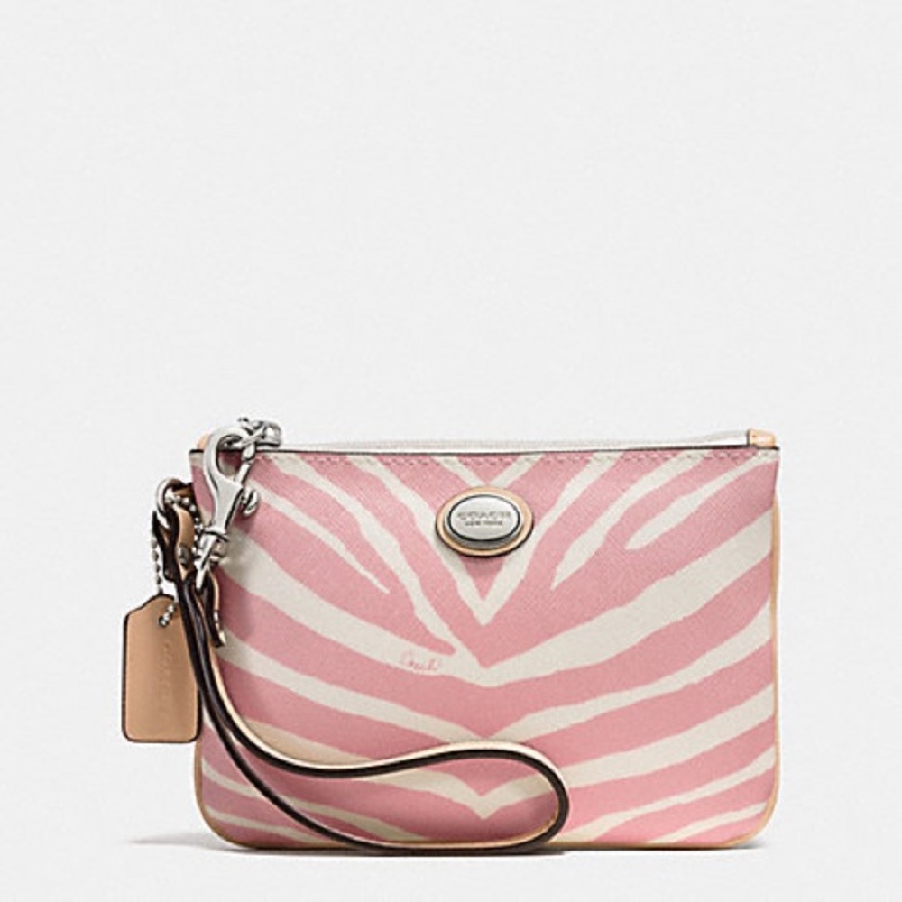 Coach Pink Zebra/Pink Tulle wristlet!