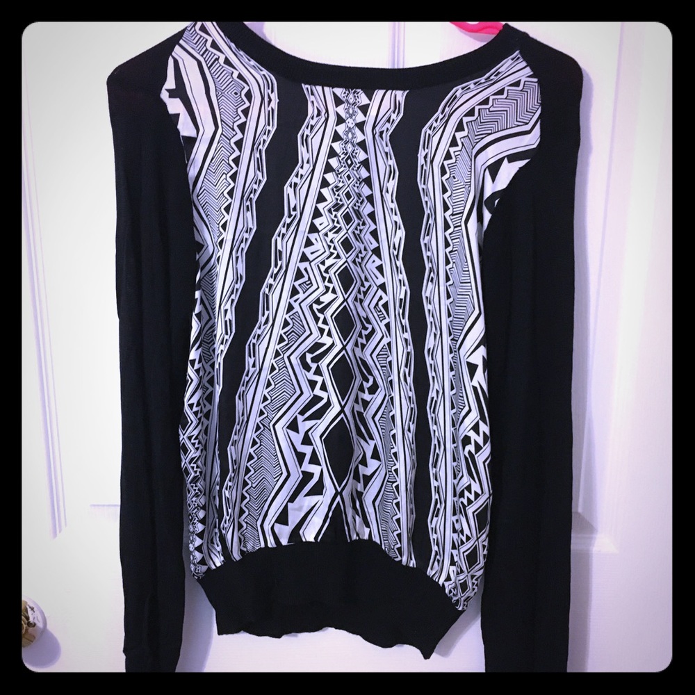 Black and white sweater