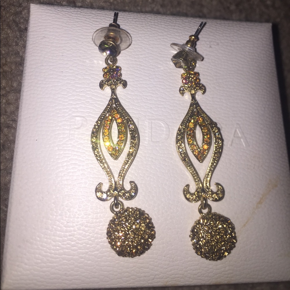 Flashy gold earrings!
