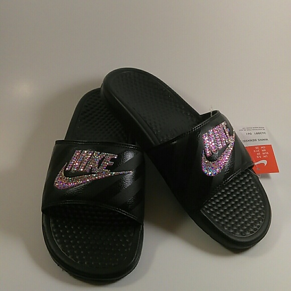Nike Shoes - Nike Bling Slide Sandals