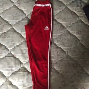 Red/White Adidas Pants