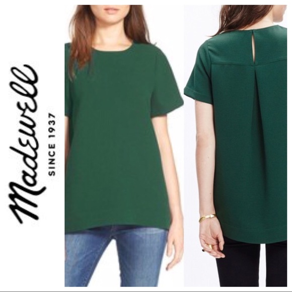 ❌SOLD!❌ MADEWELL Tailored Tee Size Small Green - Picture 1 of 8