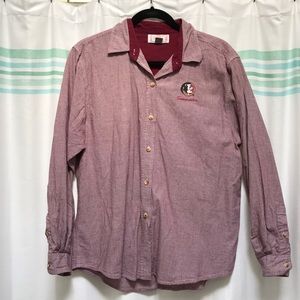 Florida State Seminoles Houndstooth Button Down -L