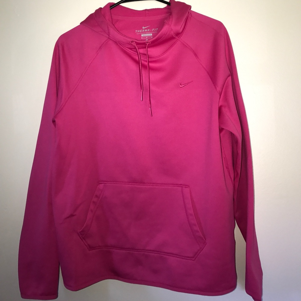 Hot pink Nike hoodie