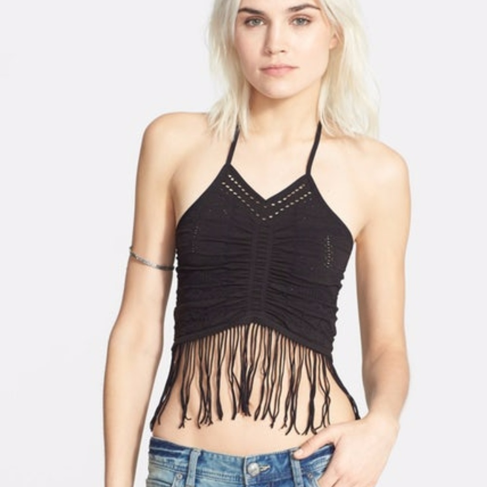 Free People fringe halter