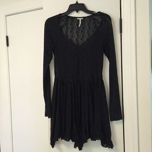 Free People Black Lace Dress