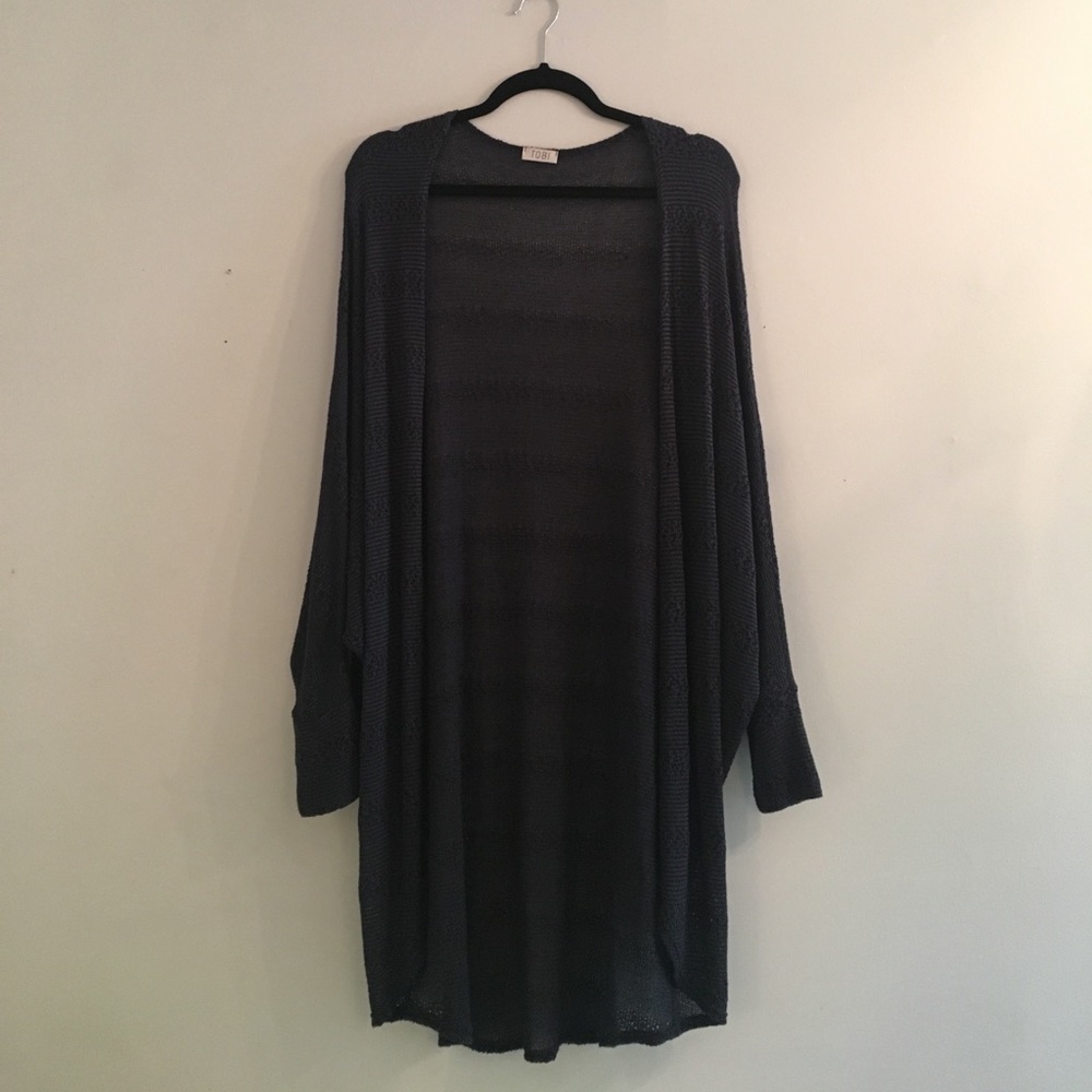 Tobi long lightweight cardigan