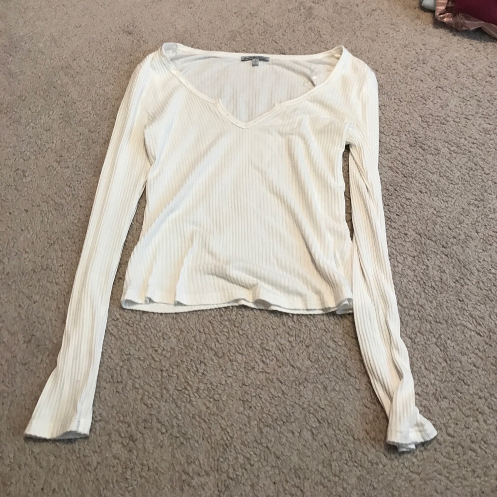 charlotte russe long sleeve white shirt