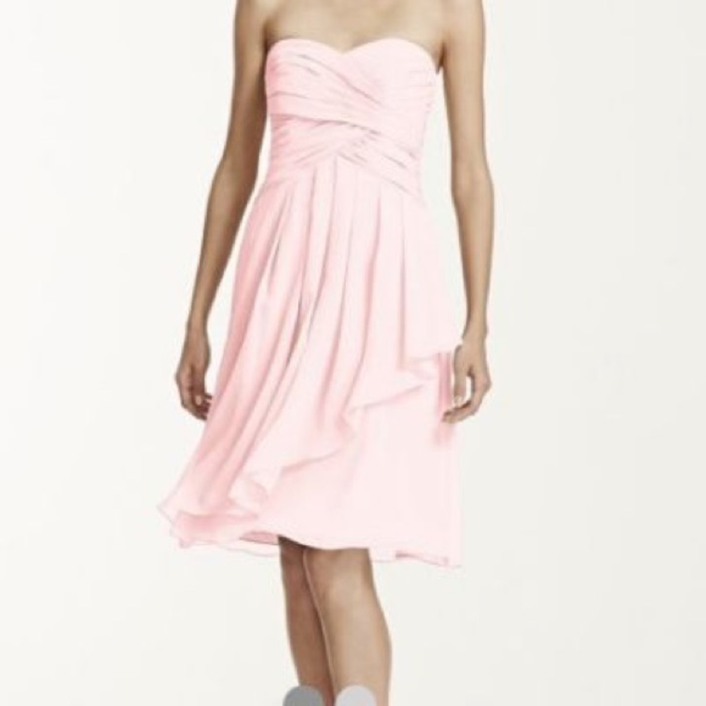 Davids Bridal Bridesmaids Dress- sz 8. Strapless