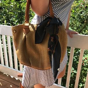 J Crew Brompton Mini Hobo Straw Bag👜