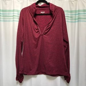 Long Sleeve Athletic 1/4 Zip Pullover - XL