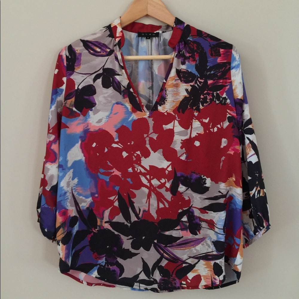 GLAM multicolored blouse size small