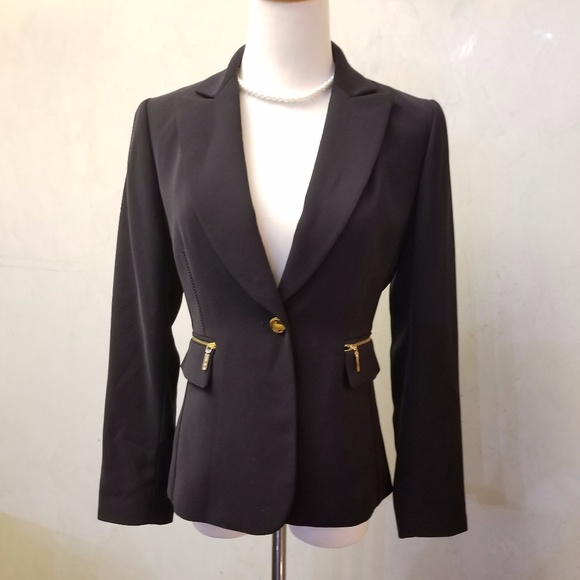 Tahari Jackets & Blazers - Tahari gold details black blazer