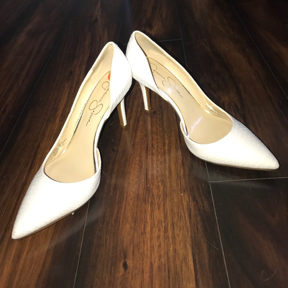 White stilettos
