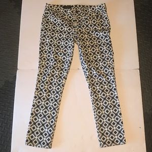 J. Crew Printed Toothpick Ankle Jeans